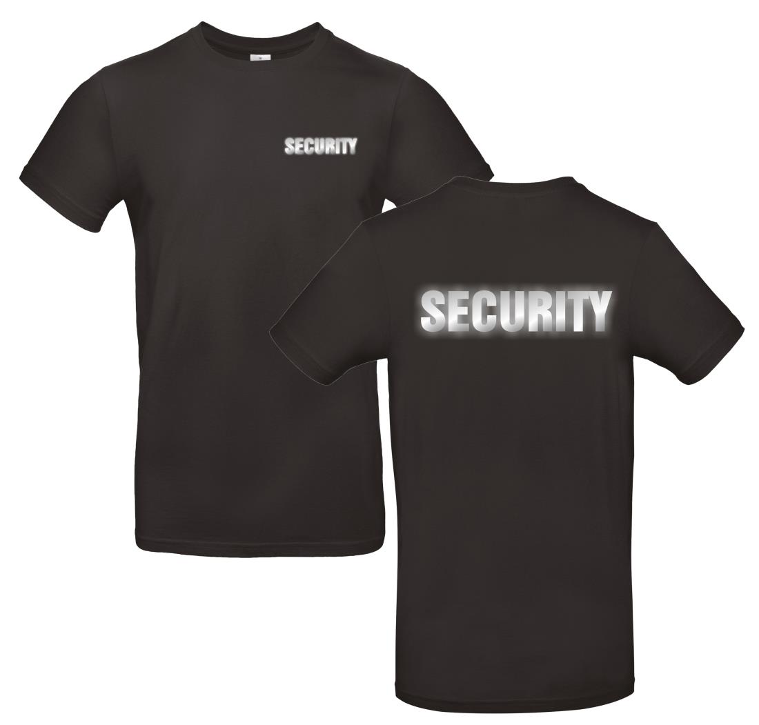 SECURITY T-shirt schwarz Gr. L Druck: weiß