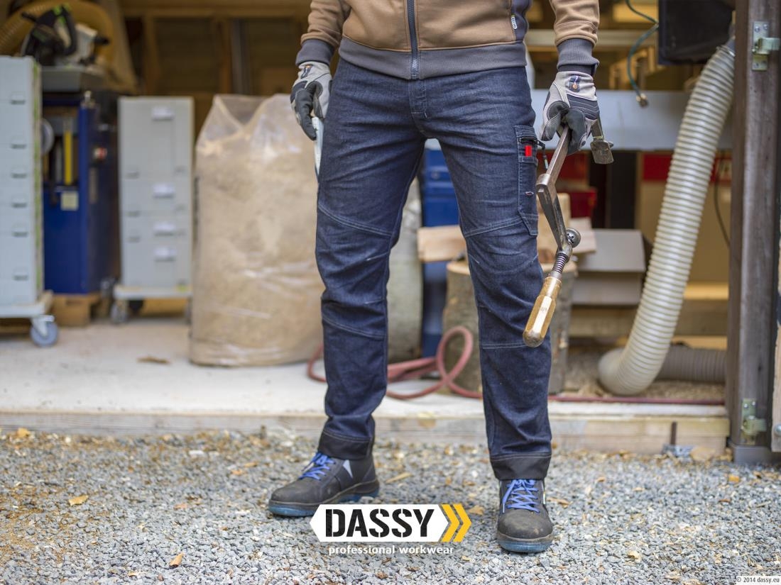 Jeans-Arbeitshose Stretch DASSY® OSAKA JEANSBLAU/SW-58