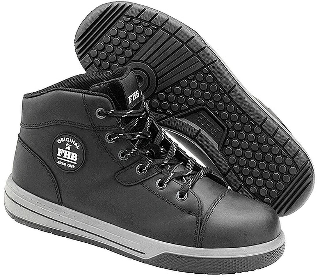 FHB LINUS S3 Sneaker EN ISO 20345-2011-S3, hoch, schwarz, Gr