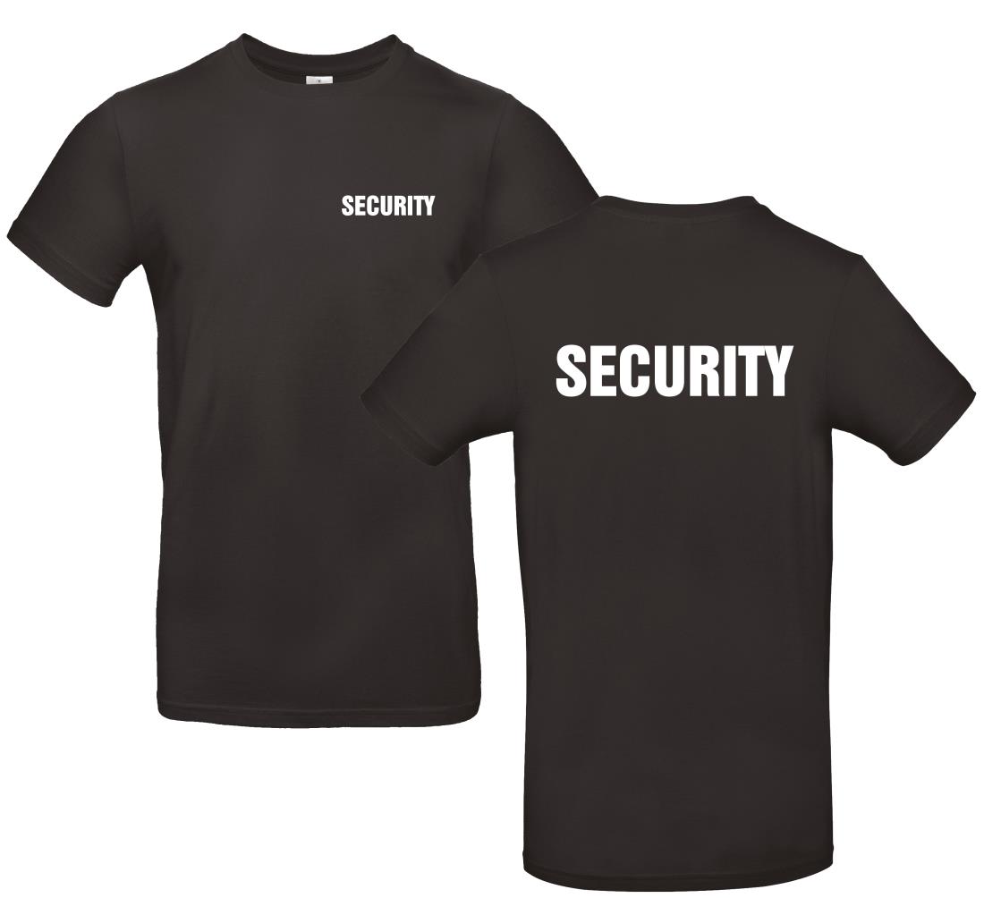 SECURITY T-shirt schwarz Gr. XS Druck: gelb reflex